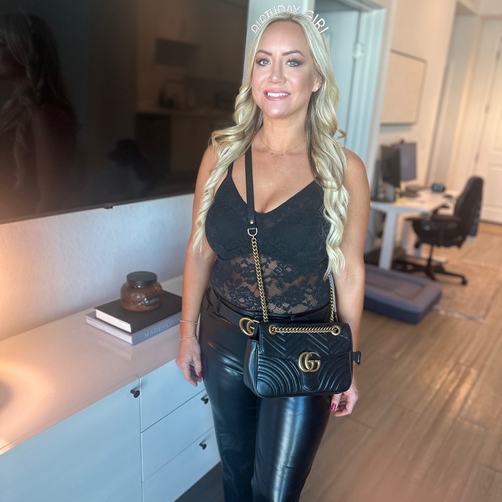 Faux leather pants